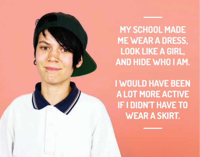 Poster about school uniforms, published by Minus18