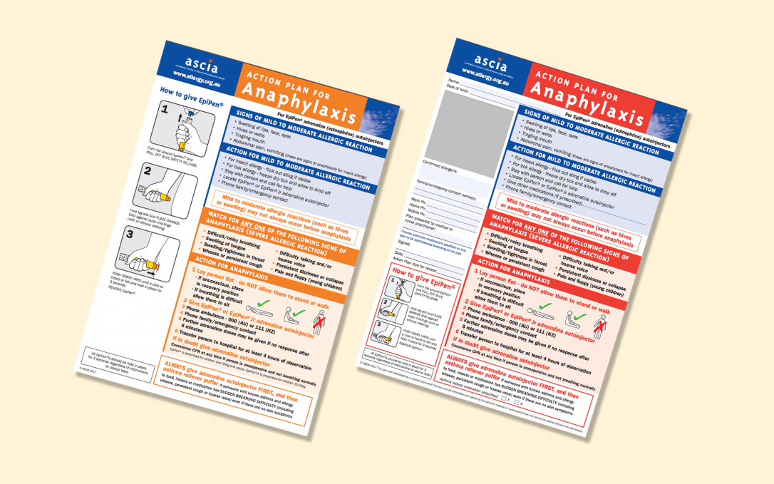 ASCIA anaphylaxis posters