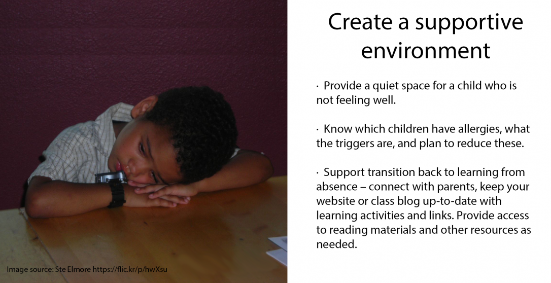 Allergies supportive learning environment