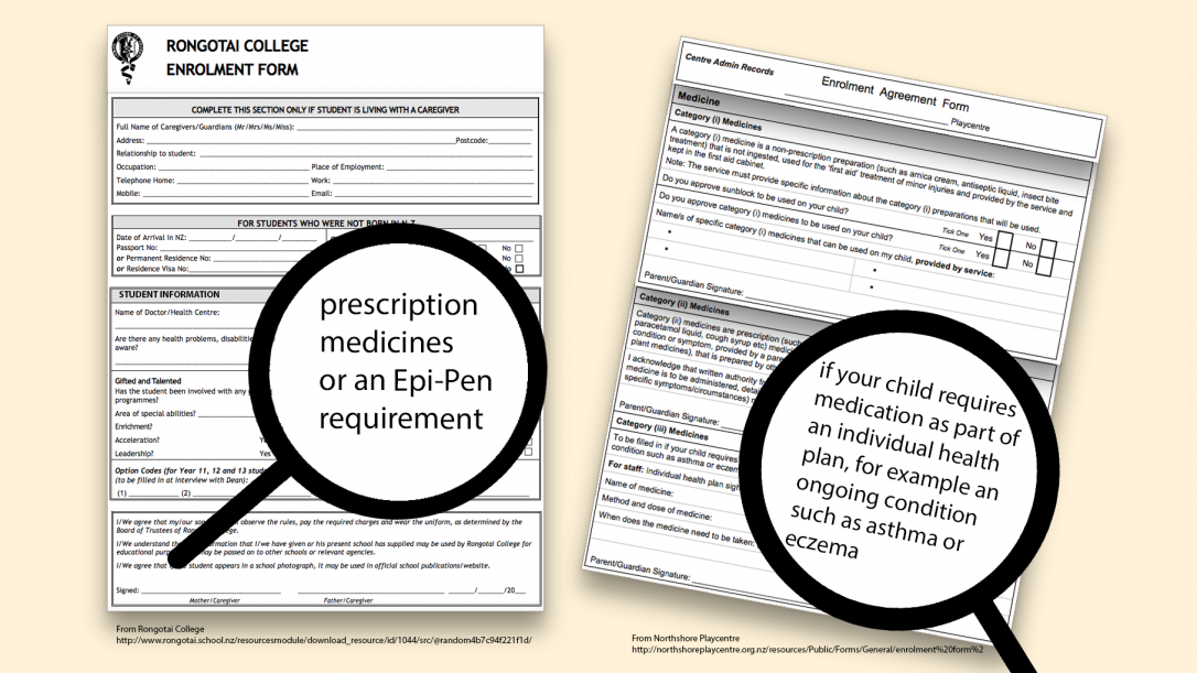 Enrolment forms